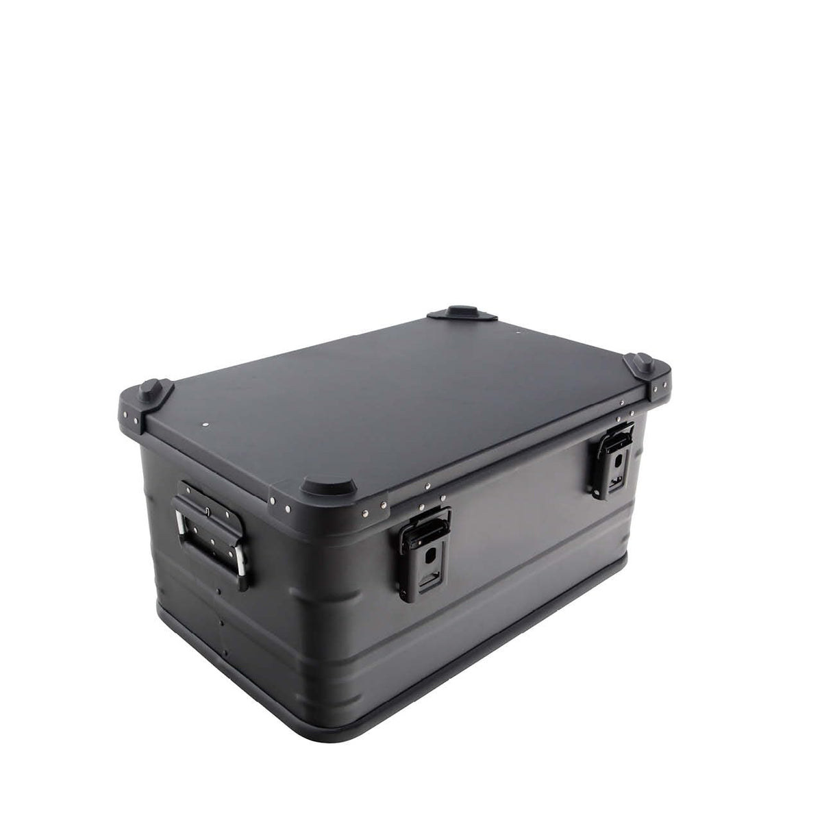 Overland Vehicle Systems Aluminum Box Storage 53QT - Universal Purpose - Heavy Duty Foldable Handles - Heavy Duty Nylon Interior Straps - Boxes are Stackable