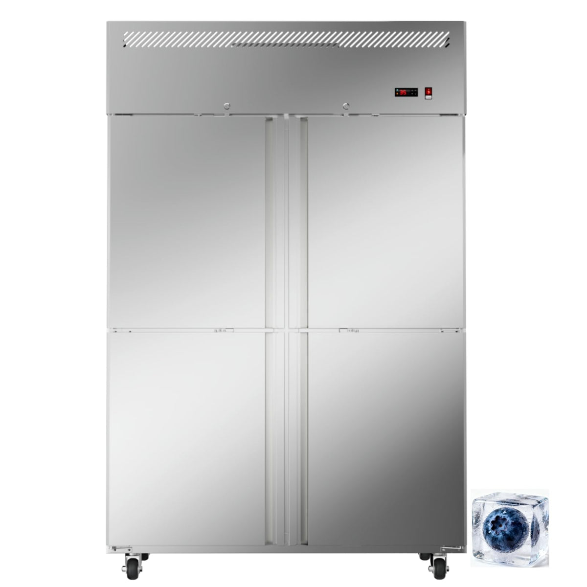 LCEKY 48" W 4 Door Commercial Refrigerator Stainless Steel 36 Cu.ft Fridge for Restaurant, Bar, Shop Upright