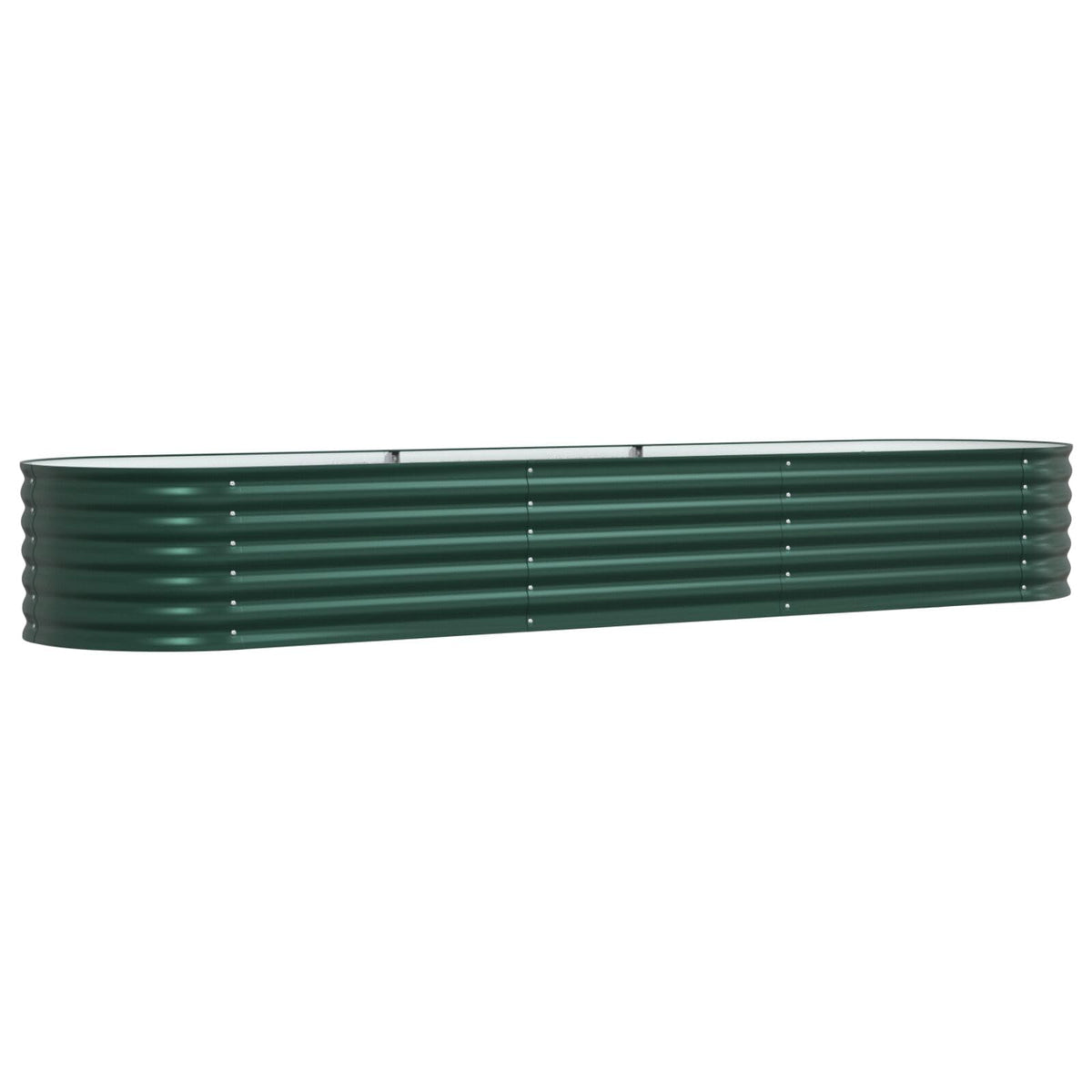 Fregramei Powder-Coated Garden Raised Bed, Metal Planter Box for Vegetables, Flowers, Herbs, Green Galvanized Steel 126 x 31.5 x 17.3 in,-609