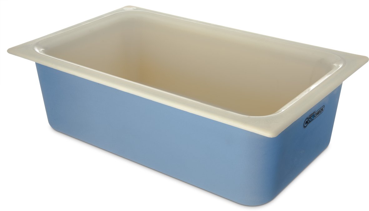 Carlisle 15 Quart CoolCheck Food Pan with Refrigerant Gel and 9.38" Whipped Cream Chiller