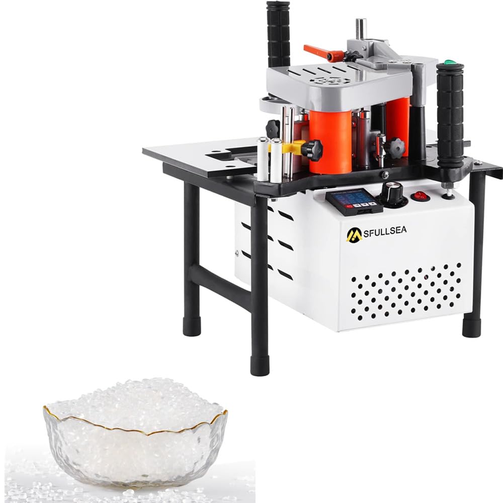 MSFULLSEA Edge Bander Banding Machine + 2.2Lb Hot Melt Glue Invisible Adhesion