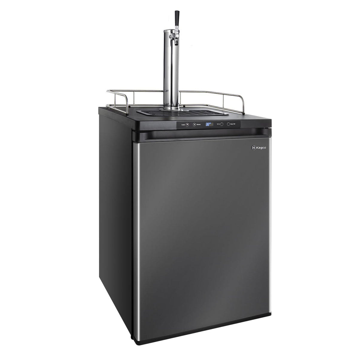 Kegco 3PK309X-1 Keg Dispenser, 1 Tap, Black Stainless Steel