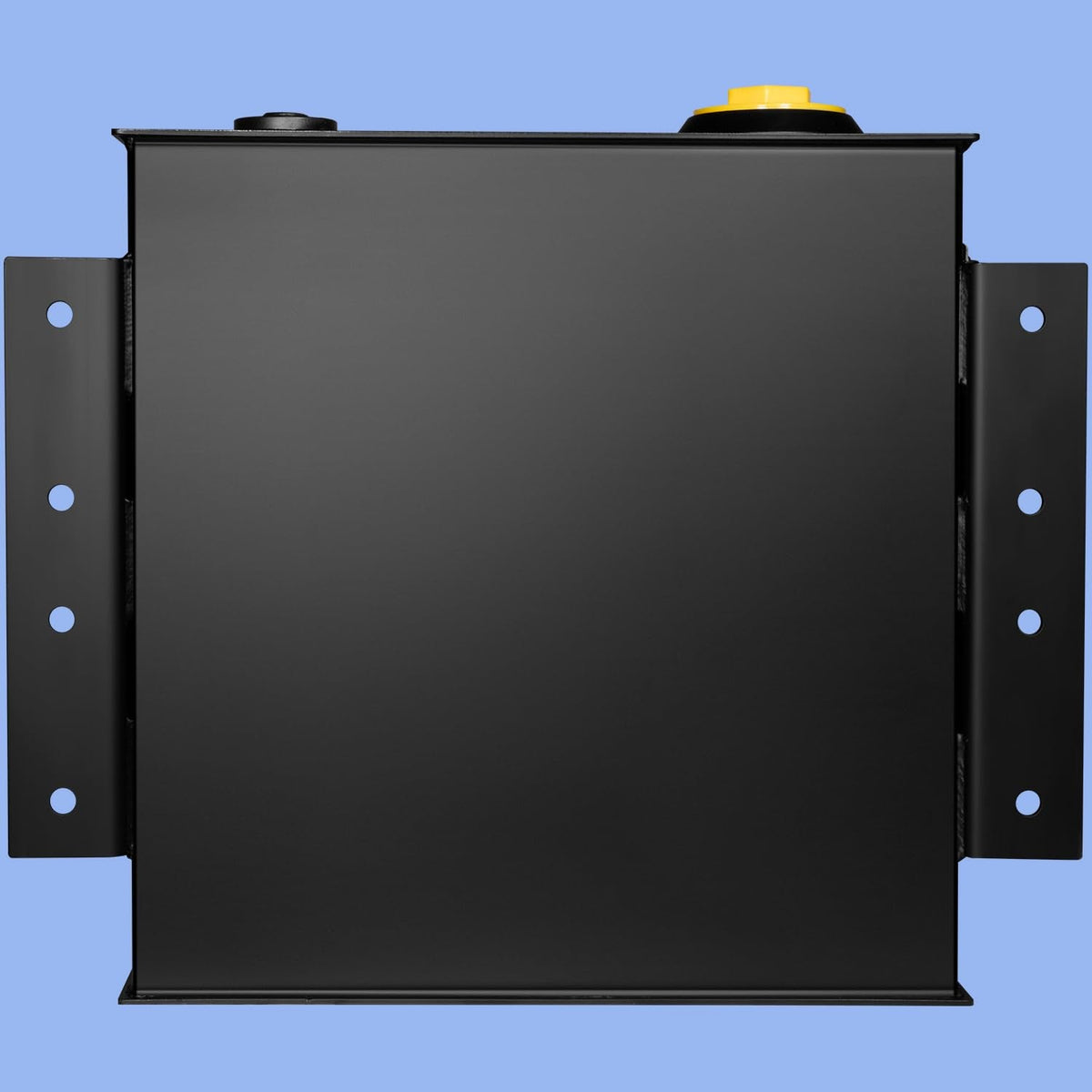 7 Gallon Hydraulic Fluid Reservoir Oil Tank for Tractors, Trucks & Log Splitters w/Breather Strainer Fill Cap, Built-in Temp Gauge & Sight Gauge, Heavy Duty 14 Gauge Steel, Horizontal-Mount