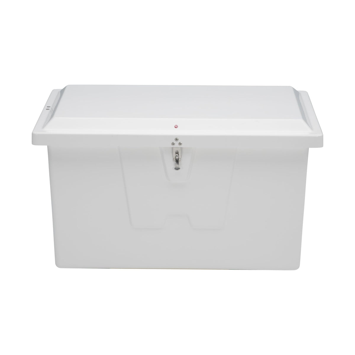 Taylor Made Stow N’ Go Deep Fiberglass Dock Box, Small (27"H X 46"W X 26"D), White, Smooth Interior Finish, Lockable Latch, Stainless-Steel Hardware - 83553