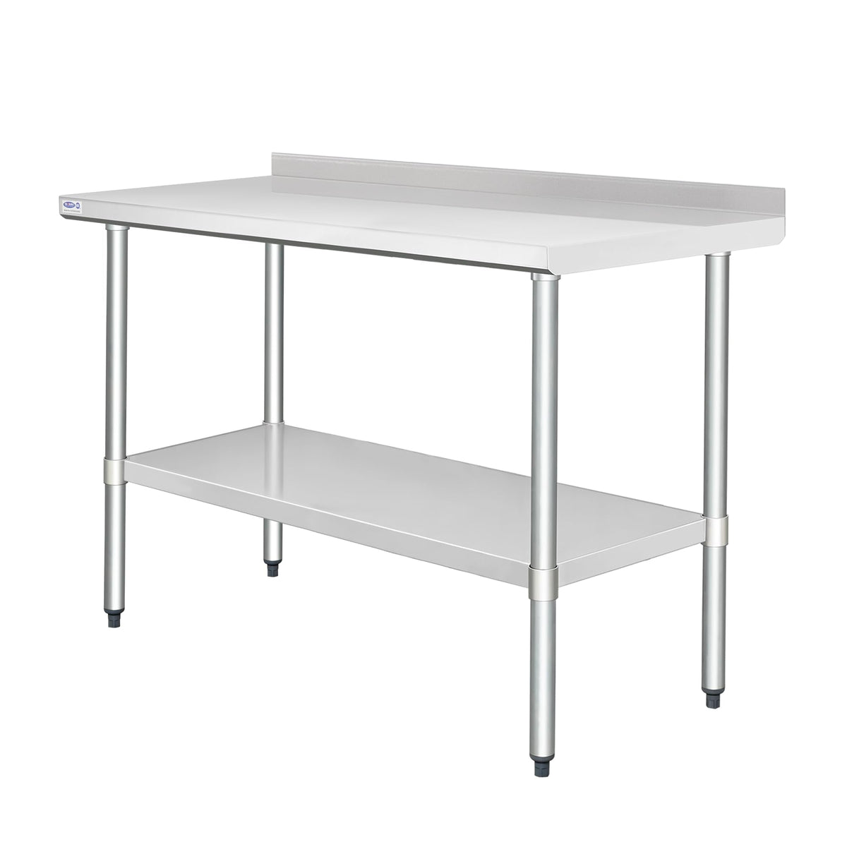 HARDURA Stainless Steel Table with Backsplash Metel Prep Table Commercial Kitchen Workbench 24x60 Inches NSF