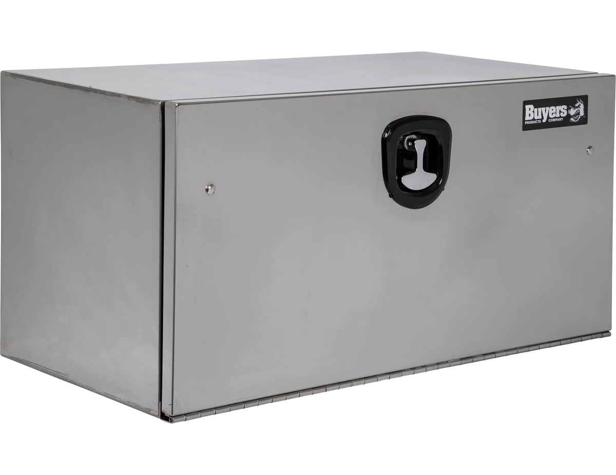 Buyers Products 1702655 Polished Stainless Steel Underbody Truck Tool Box, 18 x 18 x 36 Inch, Locking T-Handle Compression Latch, 16 Ga Stainless, Underbed or Flat Mount Storage Box
