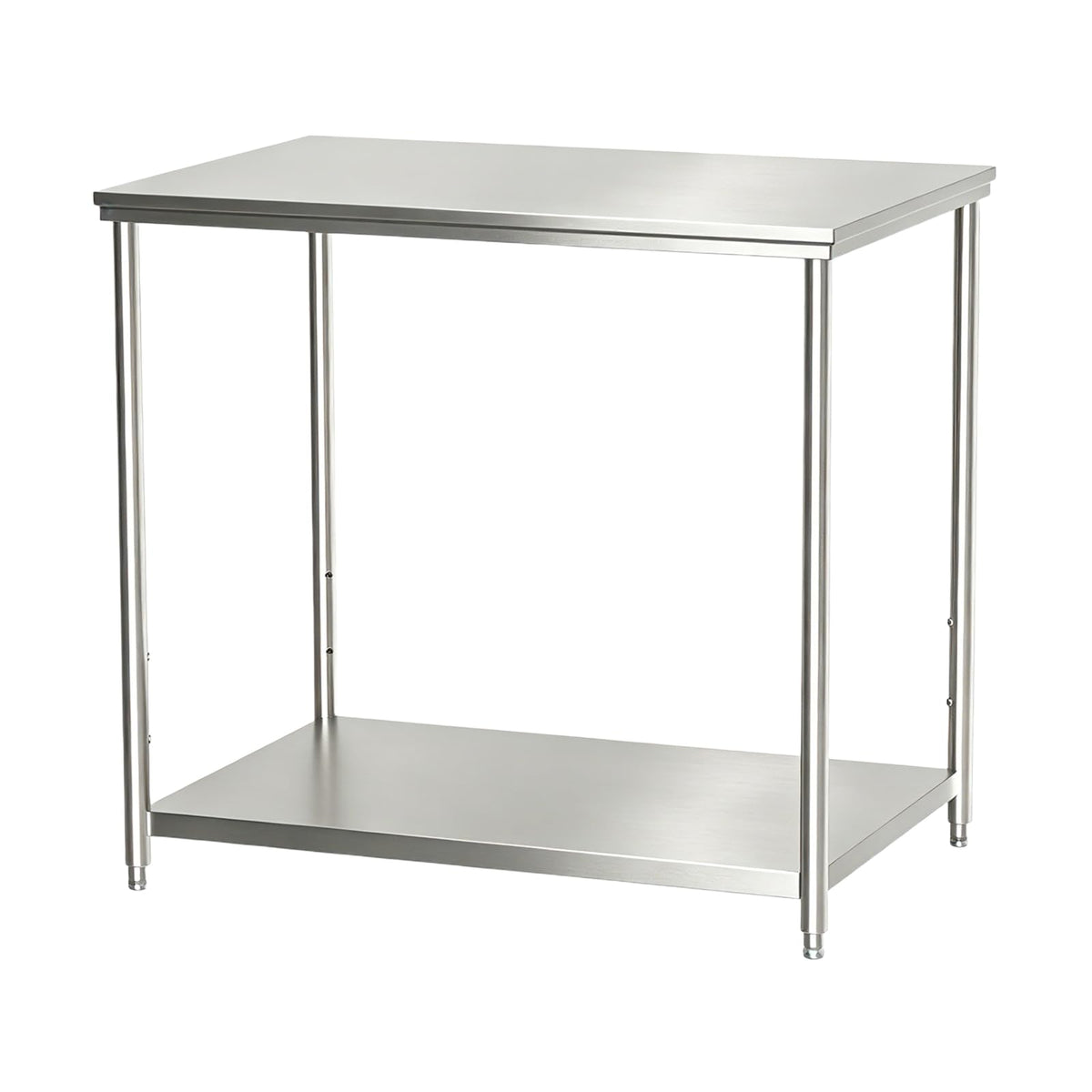 Weejian Stainless Steel Prep Table 48 x 24 x 33.5 Inch, Heavy Duty Commercial Work Table with Adjustable Undershelf, Kitchen Prep Table for Restaurant Bakery Home Workshop Garage