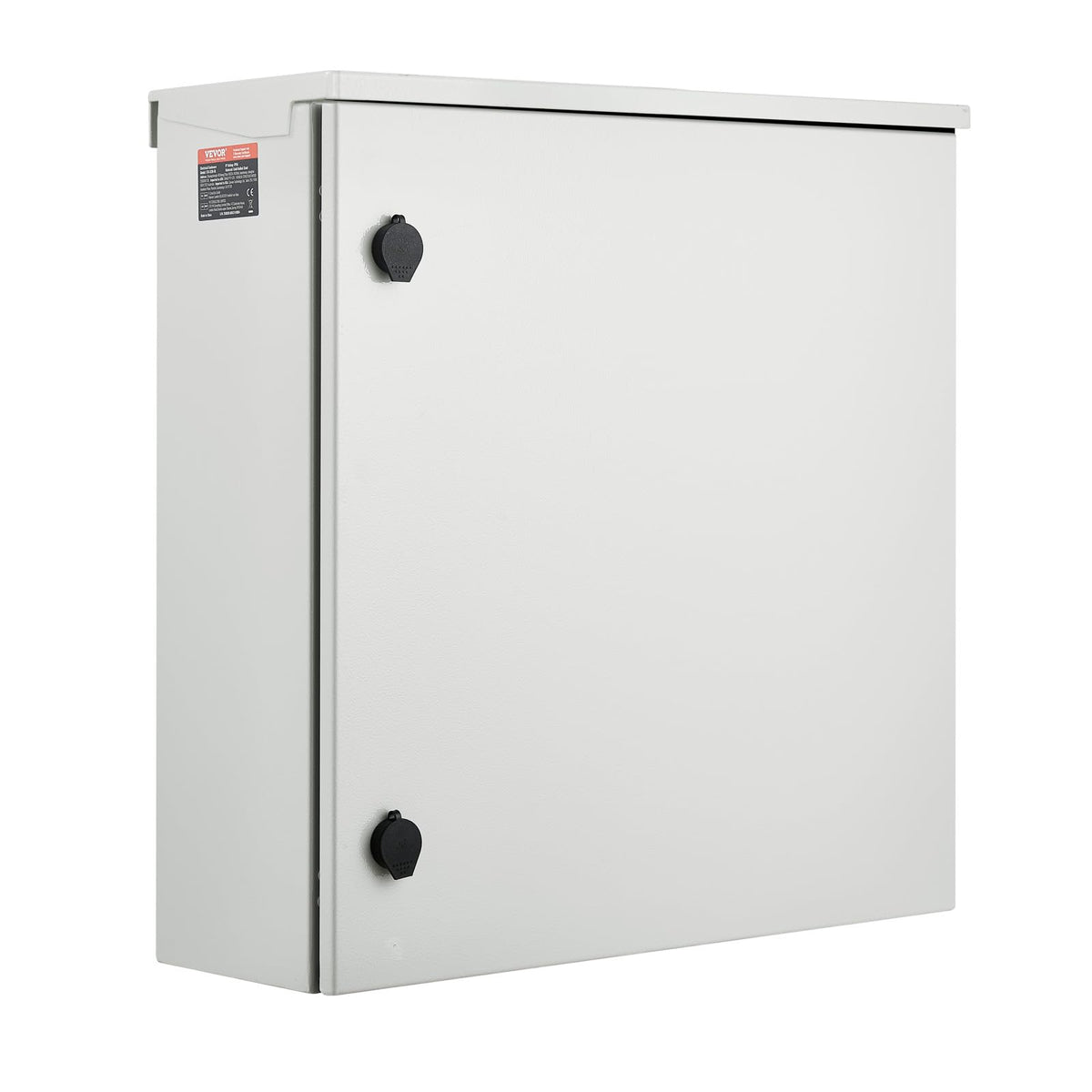 VEVOR Electrical Enclosure, 24'' x 24'' x 8'', NEMA 4 Outdoor Enclosure, IP65 Waterproof & Dustproof Cold-Rolled Carbon Steel Hinged Junction Box for Outdoor Indoor Use, with Rain Hood