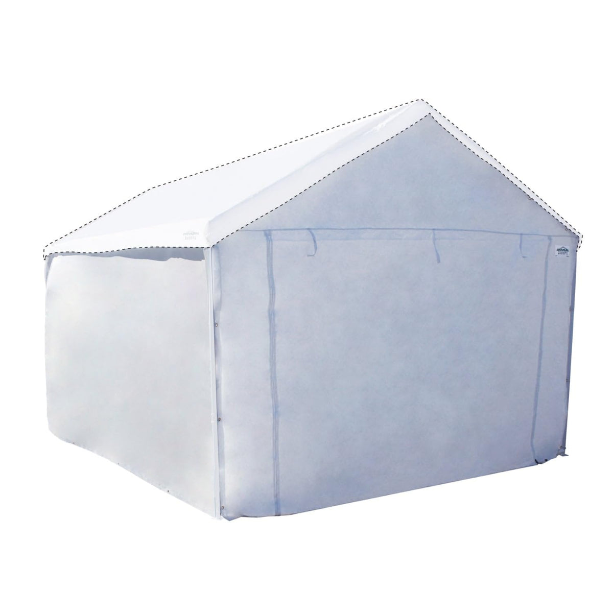 Caravan Canopy Domain Carport Sidewall Kit, 10' x 15', White, 21 lbs, Set of 4 Polyethylene Walls, Sun Protection, Frame and Top Not Included