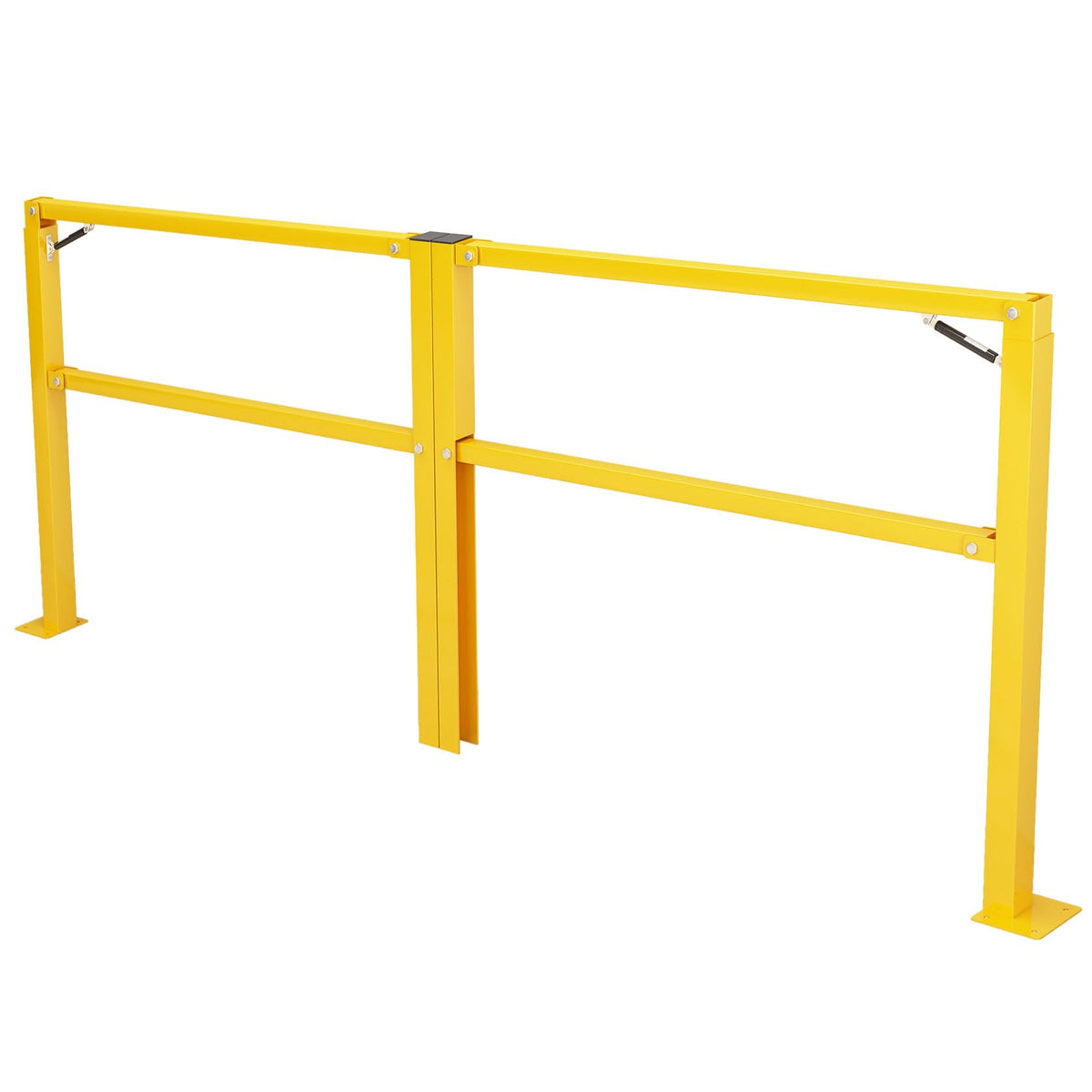 Hymula 10‘ Folding Dock Door Gate – Heavy-Duty Industrial Safety Barrier for Dock Doorways &Loading Docks & Warehouses with Gas Strut & High Visibility Yellow Finish