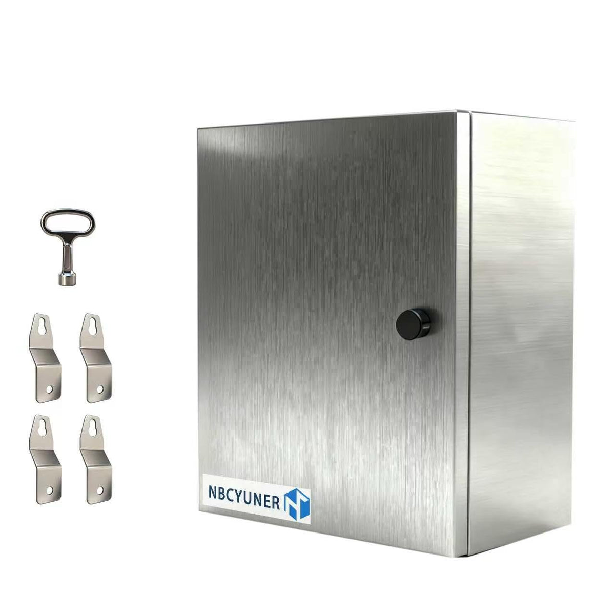 NBCYUNER Stainless Steel Electrical Enclosure 20x16x8 Inch NEMA 4X Enclosure 304 Stainless Steel Box IP66 Waterproof and Dustproof Metal Box