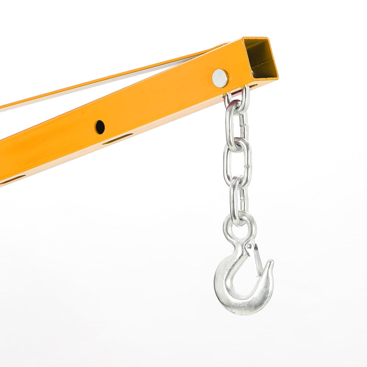PioneerWorks Hydraulic Pickup Truck Crane, 360° Swivel Professional 2-Inch Hitch Receiver, 3 Adjustable Capacities: 500 Lbs, 750lbs, 1000 Lbs(Max) for Lifting Goods in Factory - Yellow