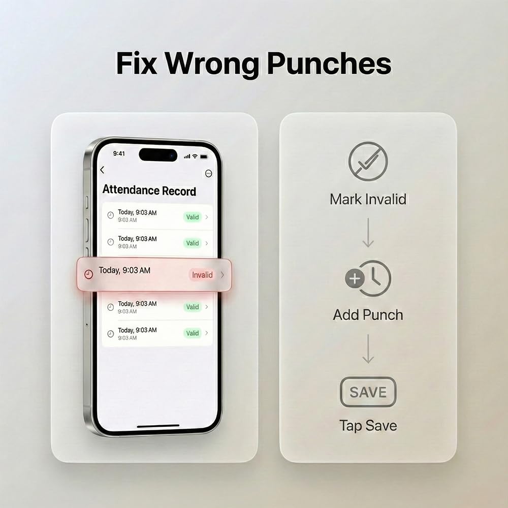 Tymelix App Control, 5s Fast Connection, Fix Records, Custom Overtime, Lunch & Break Rules, 4 Payroll Reports, No Monthly Fee, 10 IC Cards Included, Fingerprint & Face Time Clock for Small Business