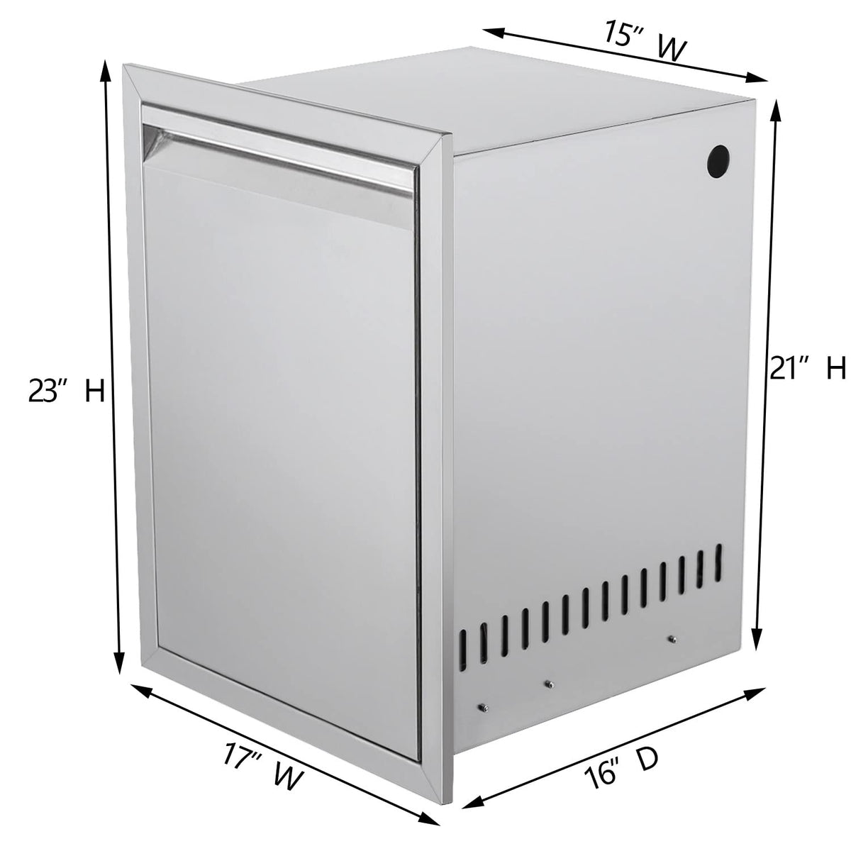 Atatod Propane Drawer Stainless Steel Pull-Out Trash/Propane Tank Drawer Storage for Propane Tank or Trash Bin Adds Convenient Storage in Any Outdoor Kitchen