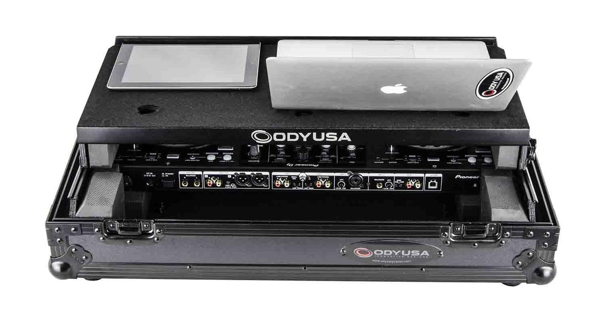 Odyssey FZGSPIDDJ8001BL Black Label Glide Style Controller Case Compatible with Pioneer Ddj-800, 1U Rack Space