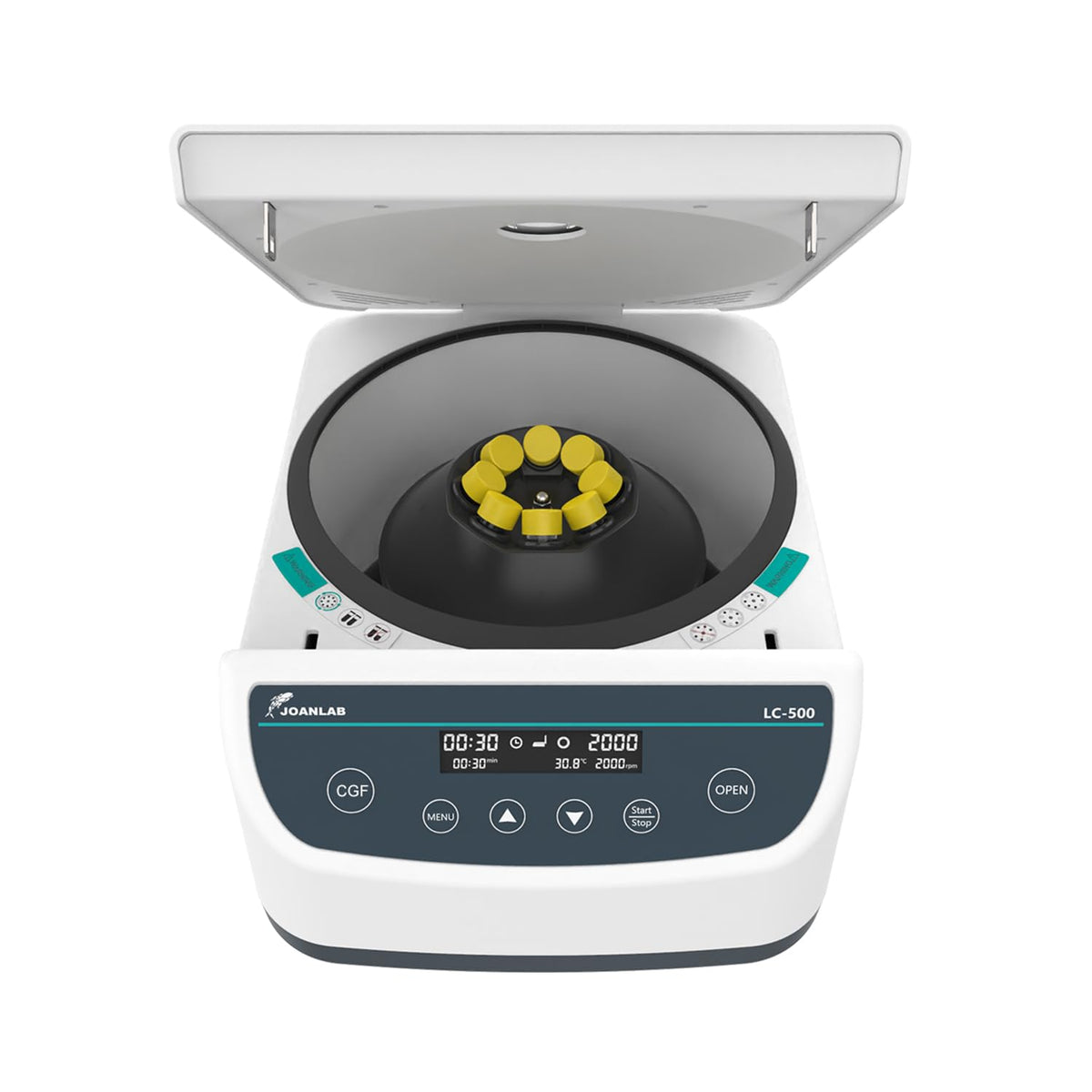 JOANLAB LC500-8P Lab Centrifuge with 4 Preset Programs - CGF/PRP/APRF/IPRF, 500-4000 RPM, 1967 x g, Holds 15ml & 2/5/10ml Tubes