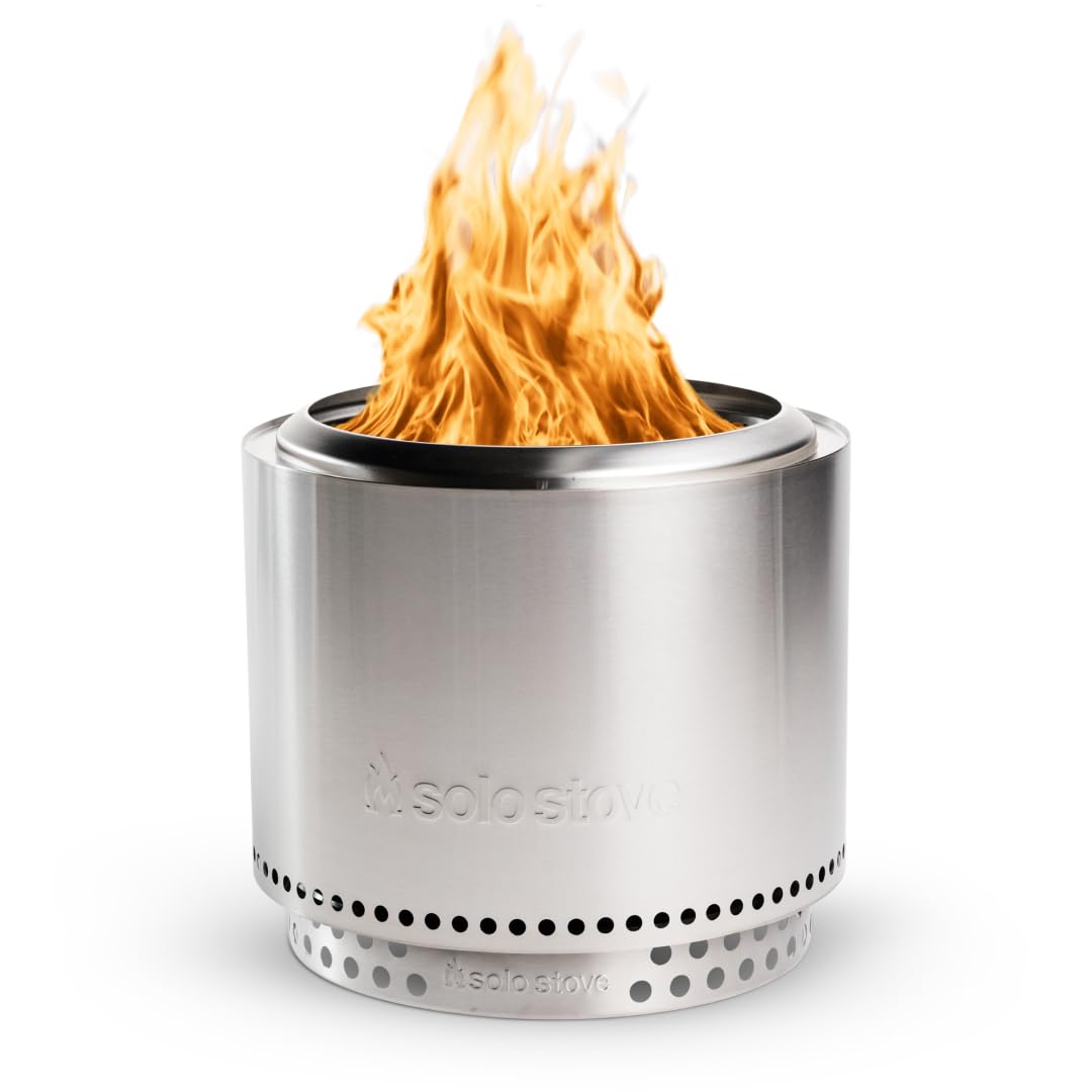 Solo Stove Bonfire with Stand | 19.5" Smokeless Fire Pit, Removable Ash Pan | Portable Stainless Steel Wood Burning Outdoor Fireplace, Ideal for 4–6 People, 21.75 lbs