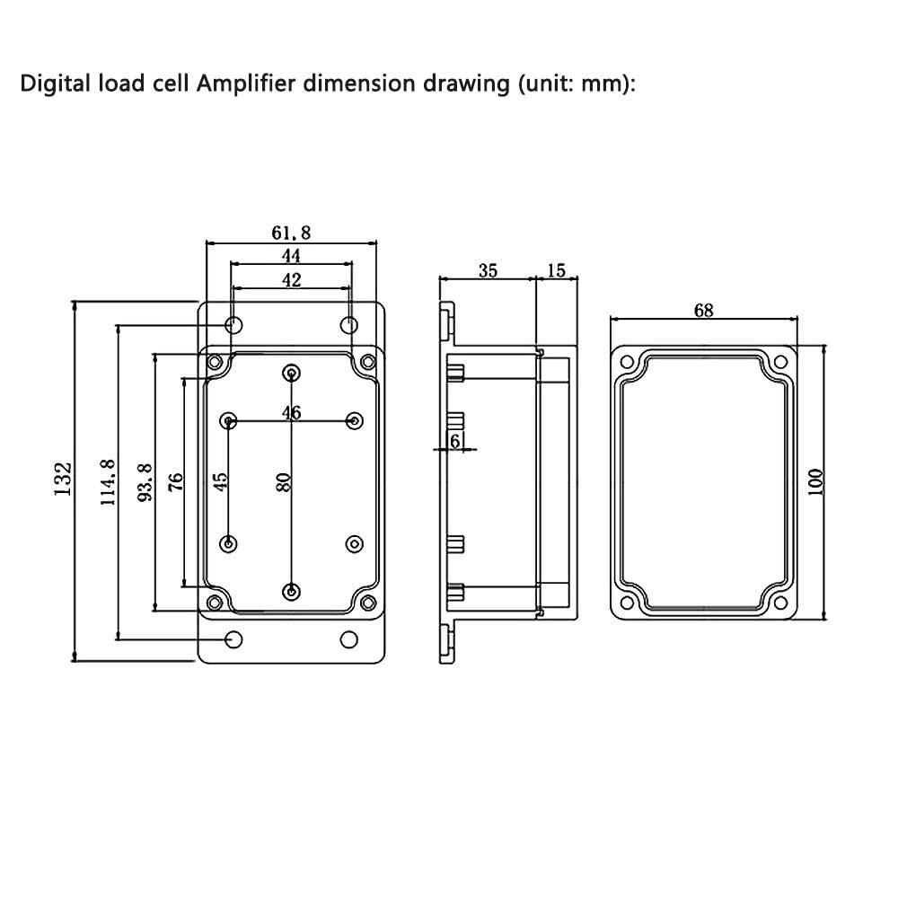 ATO Load Cell Amplifier with Digital Readout, Load Cell Display Controller Indicator Load Cell Amplifier with Read Out, 0-10V & RS485 Output