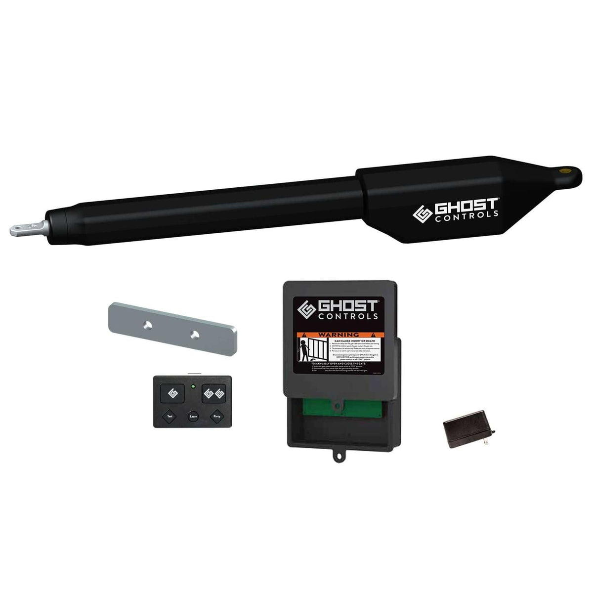 Ghost Controls Automatic Gate Opener Kit for Column Mounted and Decorative Driveway Swing Gates with Gate Opener Remote - Solar Capable - Manor Series - Model HDP1