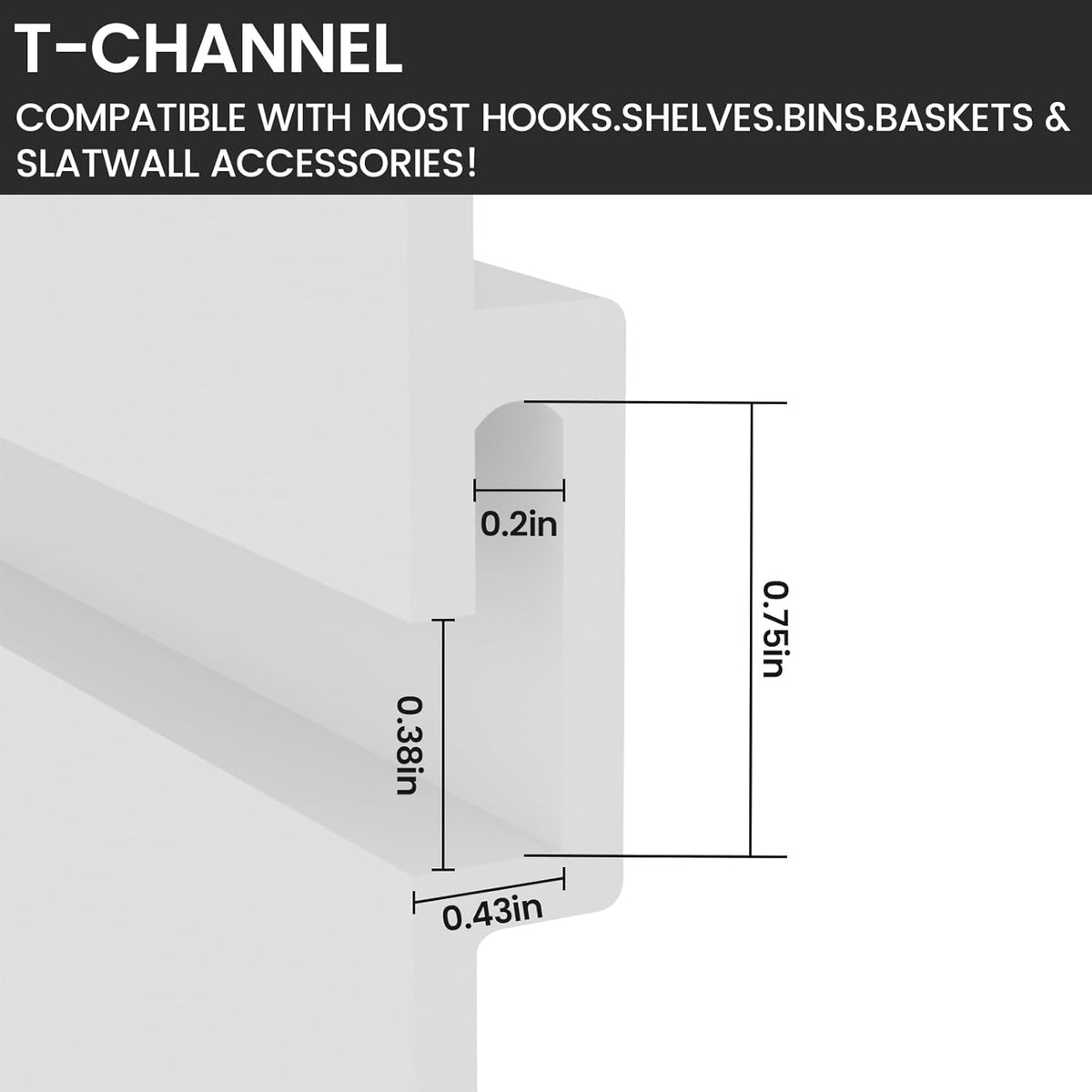 Noliven Slatwall Panel Wall Storage Systems, 4x8 ft Slat Wall Paneling Garage Wall Organizer with Five Hooks, Heavy Duty Wall Mounted PVC Wall Rack, White