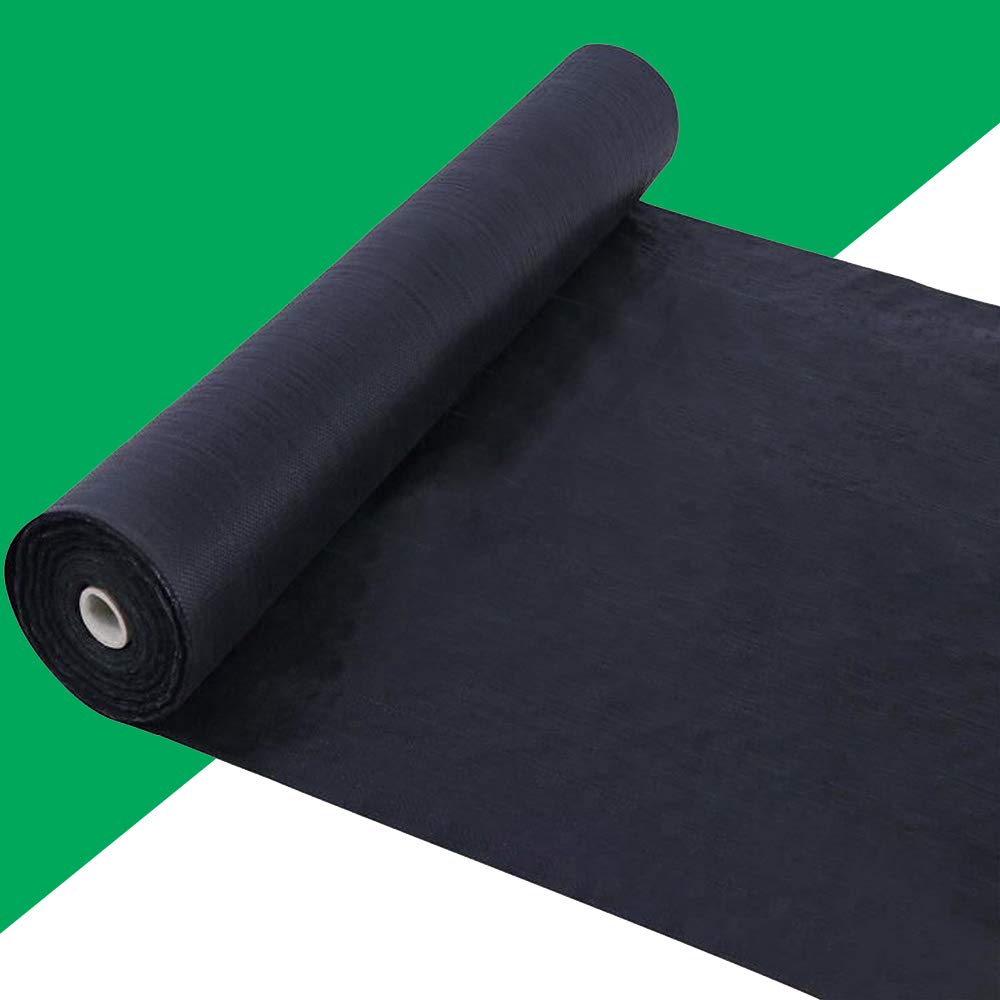 Kdgarden Premium 5oz Pro Weed Barrier Landscape Fabric Ground Cover Heavy Duty Commercial Anti-Weed Gardening Mat, 6ft x 300ft, Black