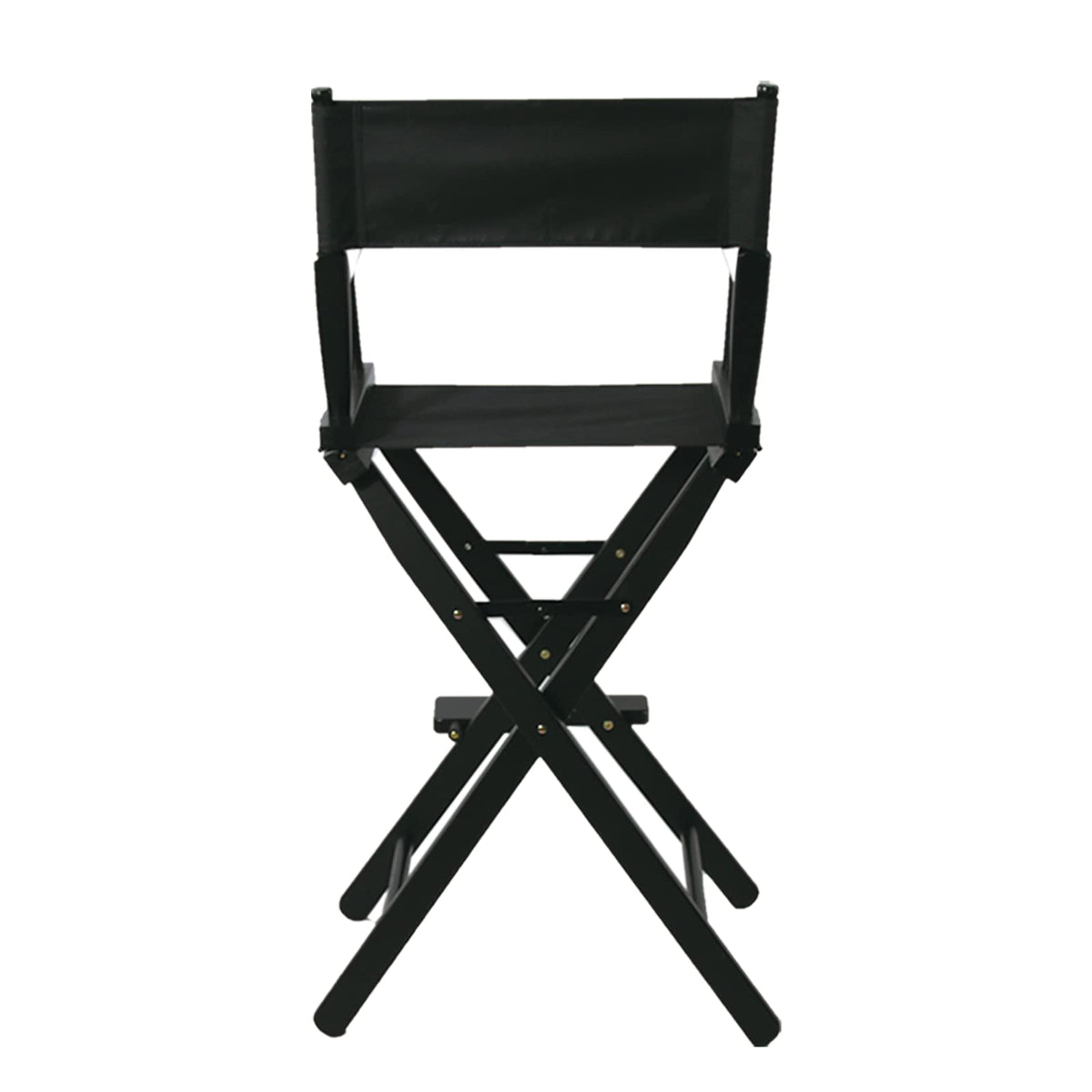 JXUFDHO Tall Directors Chair Foldable 46'', Makeup Chair Black for Makeup Artist, 250lbs Capacity Solid Hardwood,Black