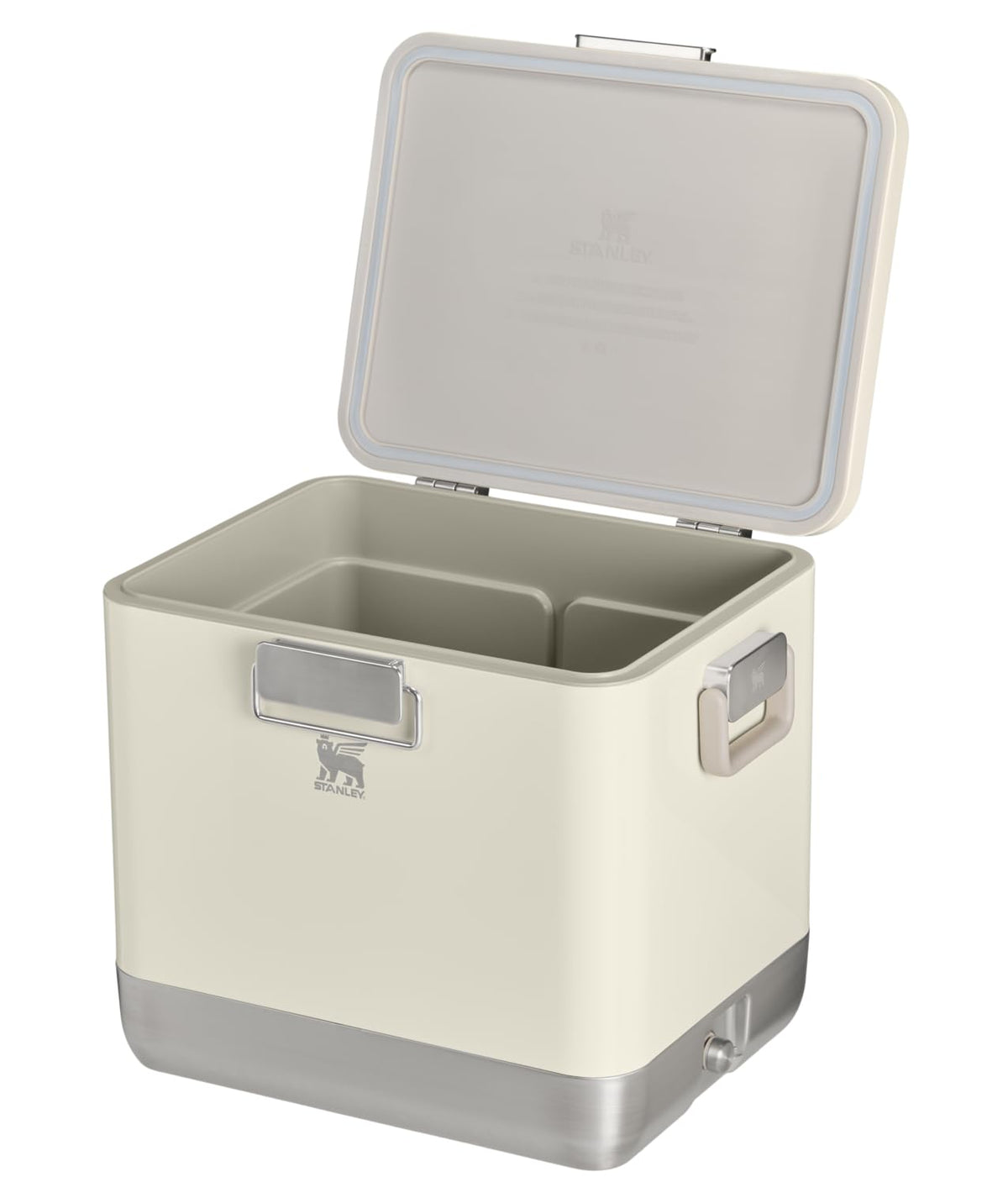 STANLEY Lifted Spirits™ Stainless Steel Cooler | Vacuum Insulated Hard Cooler | Leakproof VaultSeal™ Latch | Premium 18/8 Recycled Stainless Steel | BPA-Free | 55 qt | Cream Gloss