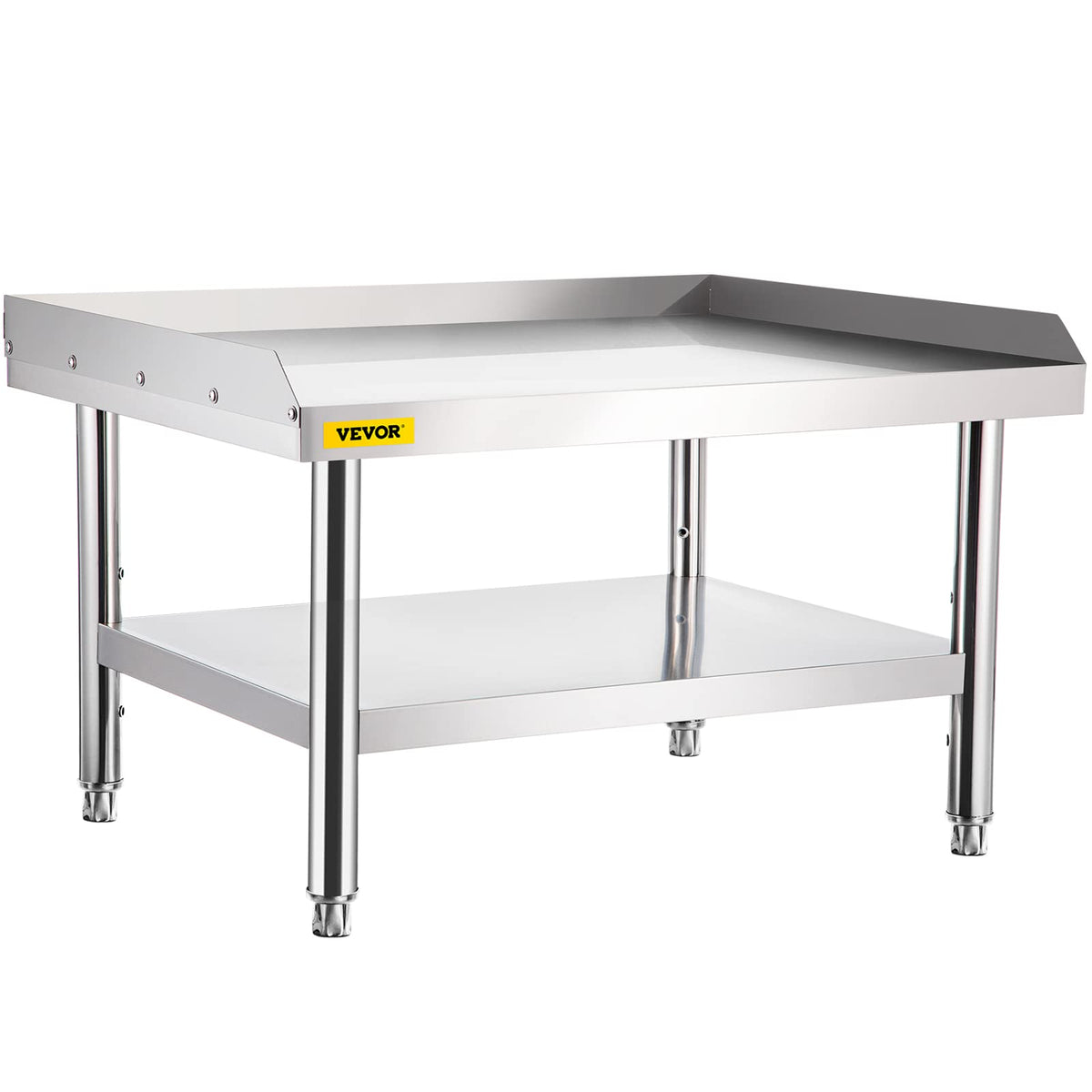 VEVOR Stainless Steel Equipment Grill Stand, 60 x 30 x 24 Inches Stainless Table, Grilling Stand Table with Undershelf, Equipment Standing Grill Desk for Hotel, Home, Restaurant Kitchen