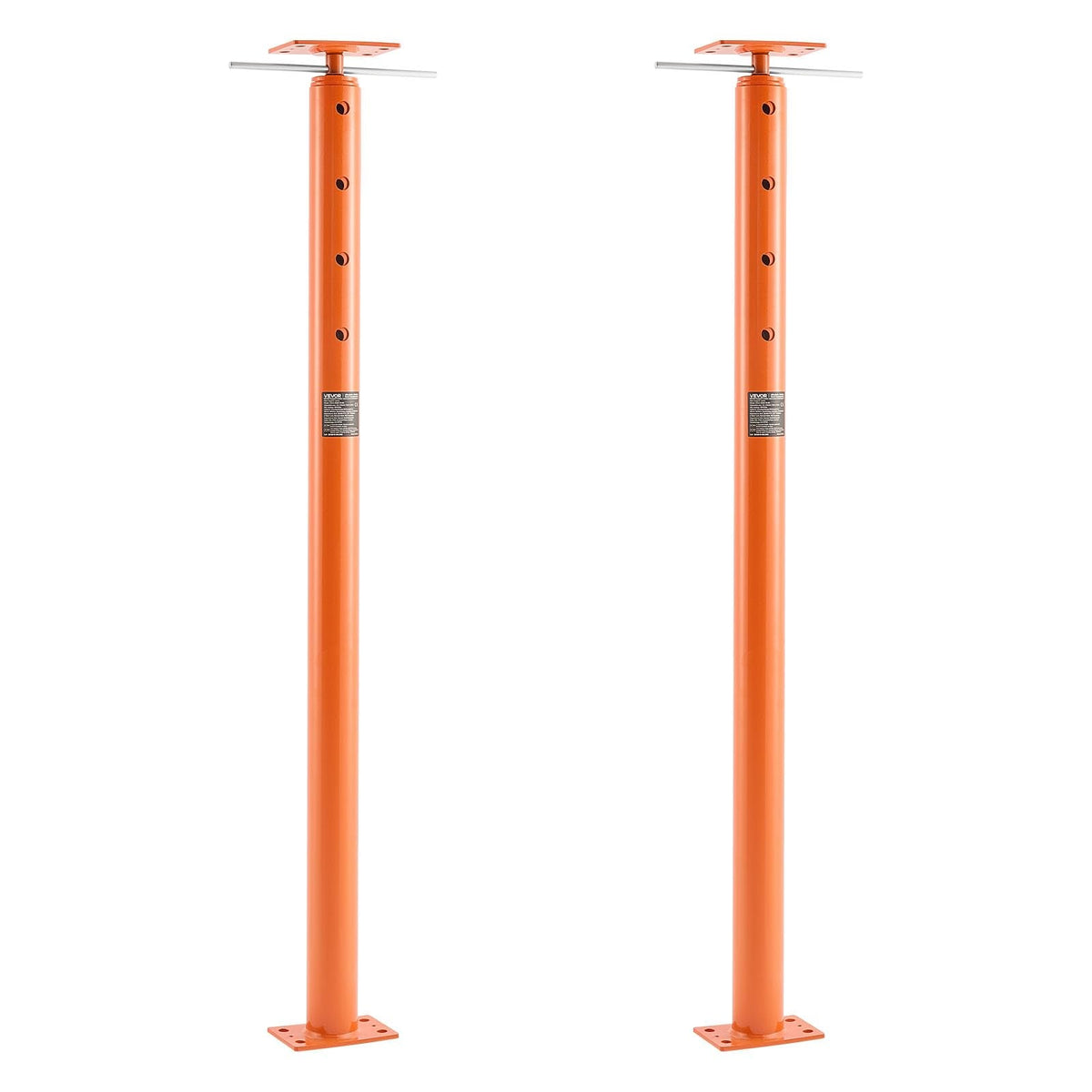 VEVOR House Floor Jacks, 2 Pack 53-93 Inch Height Range, 18000 lbs Max Load Capacity, Adjustable Support Beam Basement Jack Post Pole for Leveling, Lift Steel Telescoping Post for Temporary Support