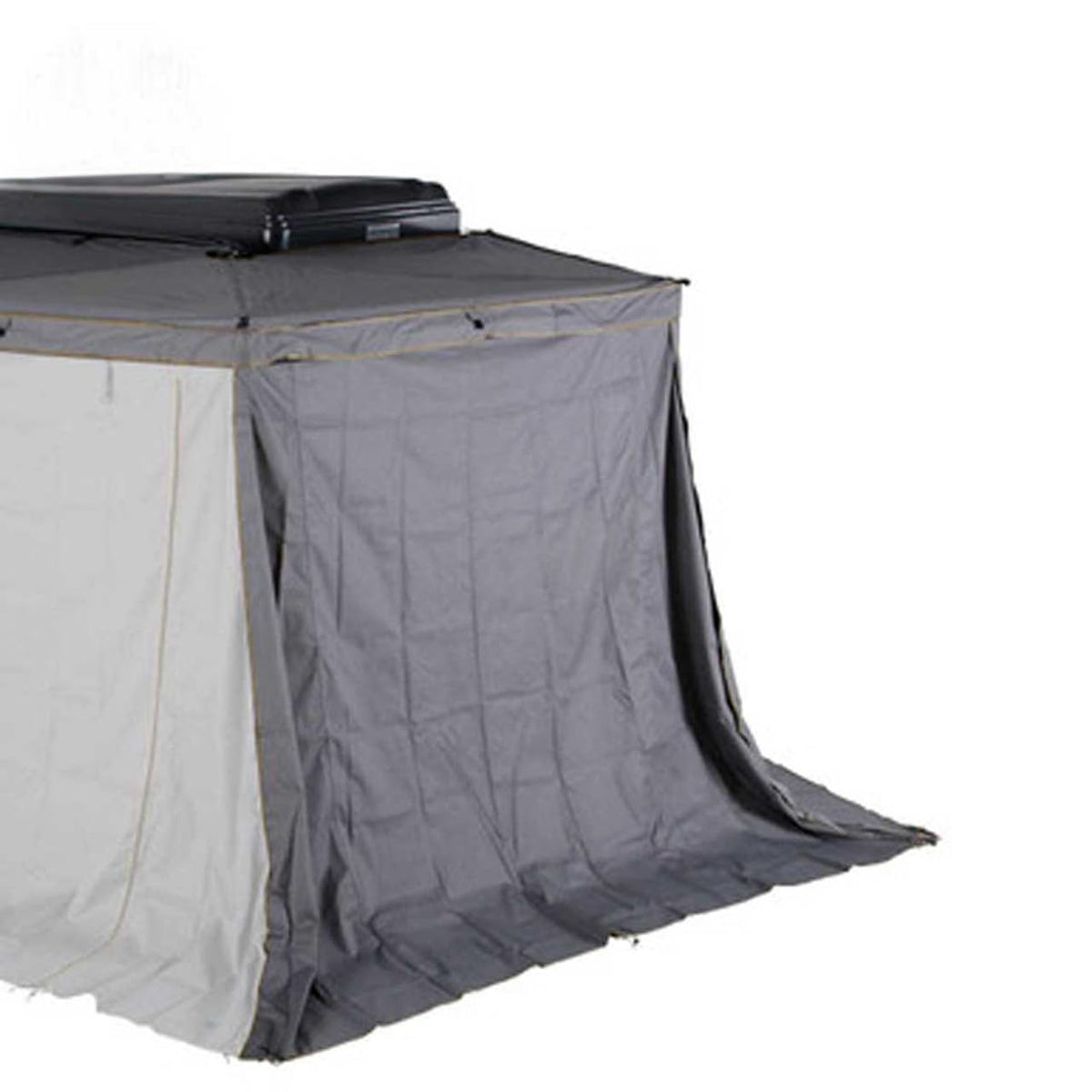 Overland Vehicle Systems 18319909 HD Nomadic 270 LTE Awning Wall 3 & 4 Driver Side | Dark Gray Fabric with Green Trim | Velcro Attachment | Weather-Resistant | Awning Sold Separately