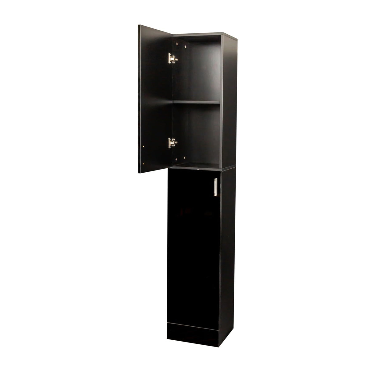 KEIKI Freestanding Slim Tall Storage Cabinet with Shelves, 2 Door, Wooden Narrow Organizer for Kitchen, Dining, Laundry, Living Room, Bathroom, Garage Pantry, Basement and Mudroom Organizing