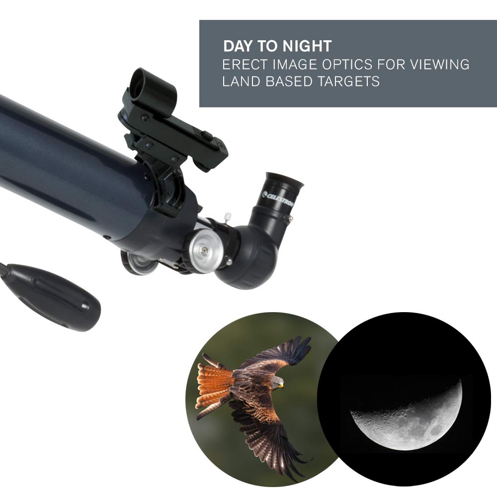 Celestron – AstroMaster 70AZ Telescope – Refractor Telescope – Fully-Coated Glass Optics – Adjustable-Height Tripod – Bonus Astronomy Software Package
