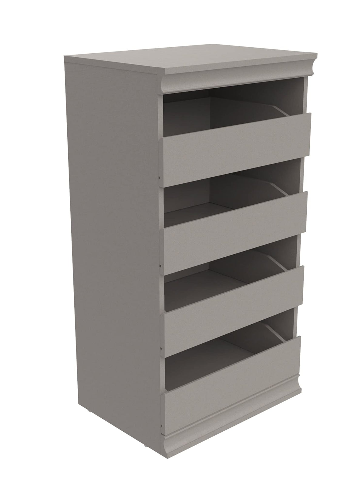 ClosetMaid 4598 Modular Storage Stackable Unit with 4 Drawers, Taupe & 4610 Modular Storage Shelf and Hang Rod Kit, Taupe