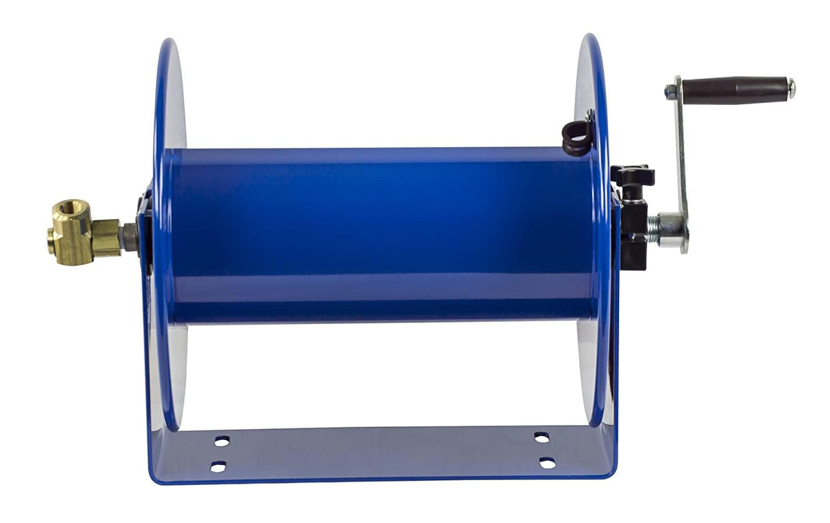 Coxreels 112-3-50 Compact Hand Crank Steel Hose Reel - 4,000 PSI - Holds 3/8" x 50' Length Hose - Perfect for Air Compressor, Garden, Pressure Washer, Electric Hoses (Hose Not Included) Made in USA