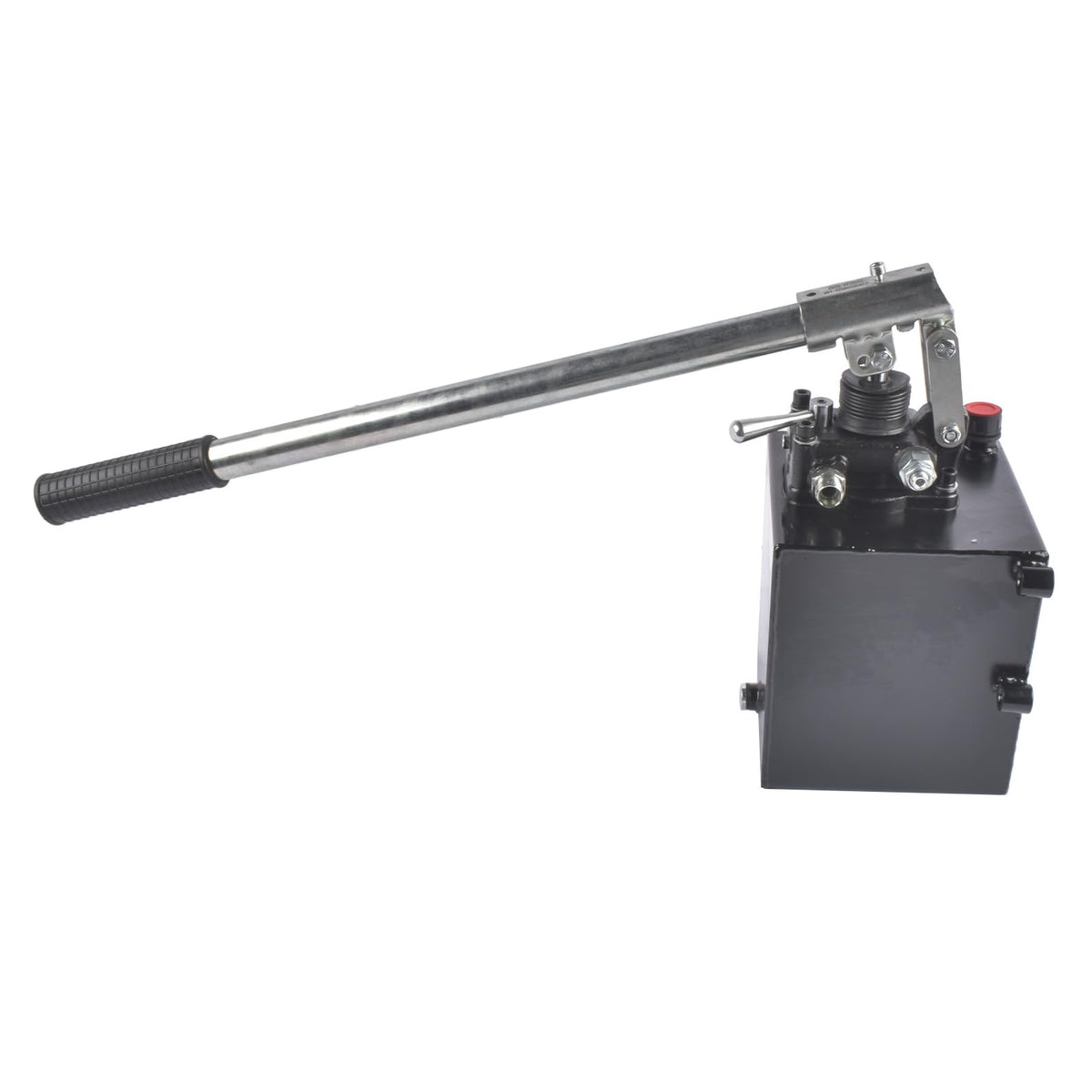 Double Acting Hydraulic Hand Pump, 3600 PSI & 1.5 CID, Hand Operated Hydraulic Pump with 5 Quart Tank and Changeover Valve, 3/8" NPT Ports Portable Hydraulic Power for Equipment Maintenance Vahaha