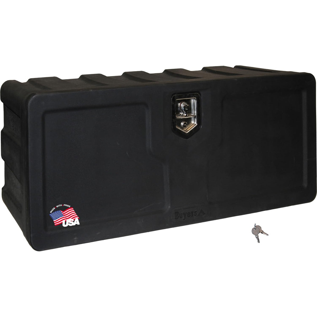 Buyers Products 1717105 Poly Underbody Truck Box, 18 x 18 x 36 in, Lightweight HD Poly Tool Box w/ Drop Door, 3-Point Locking Latch, Weather-Resistant Seal, Underbody or Surface Mount Truck Storage