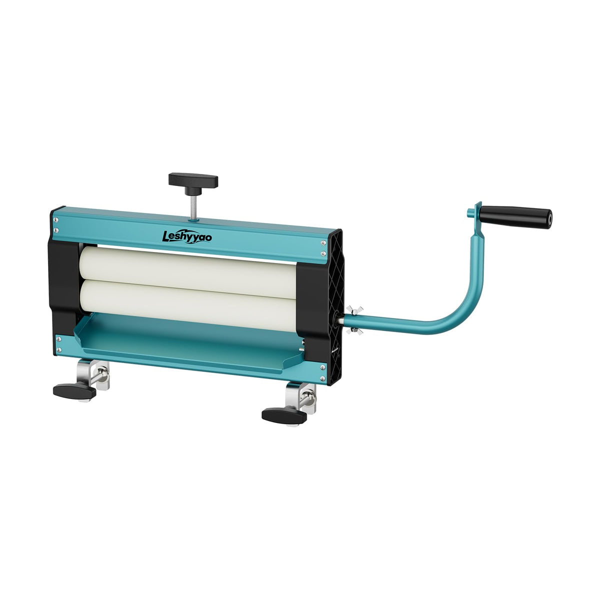 Leshyyao Hand-Crank Clothes Wringer – Rotary Dryer with Thick Drum, Removes Moisture from Towels, Jeans & Suede – Perfect for Off-Grid, Camping & Emergency Prep(Blue)