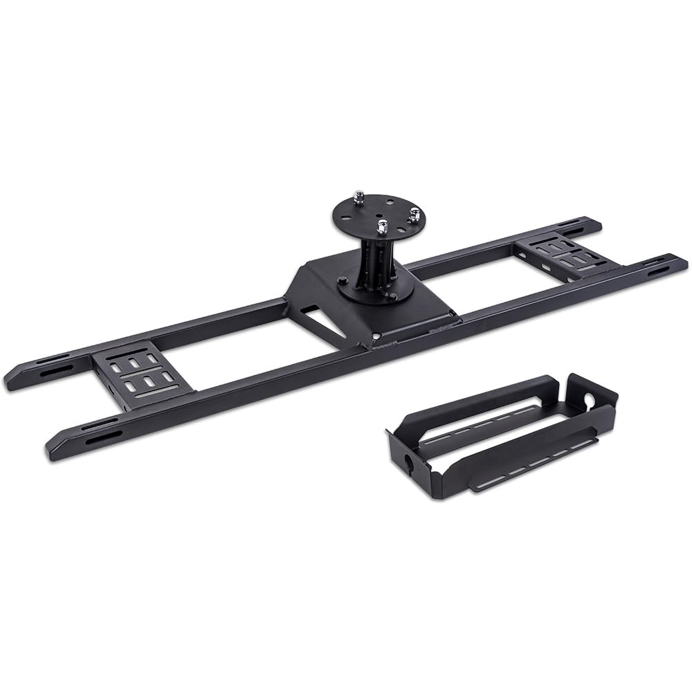 Armordillo Pinch Clamp Style Truck Bed Tire Rack Carrier with Gas Can Mount|Compatible with Mid Size Pickup Trucks|8739242|Matte Black