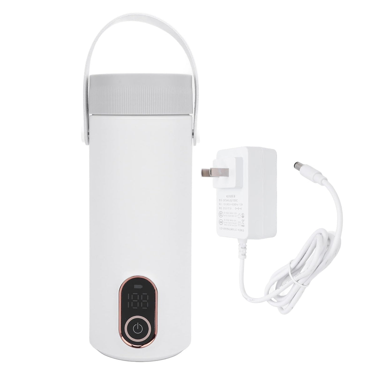 Small Electric Tea Kettle, Rechargeable Portable 304 Stainless Steel Travel Hot Water Boiler with 4 Temperature Settings, Cordless Use for Coffee Tea Milk, No BPA, No Odor, Long