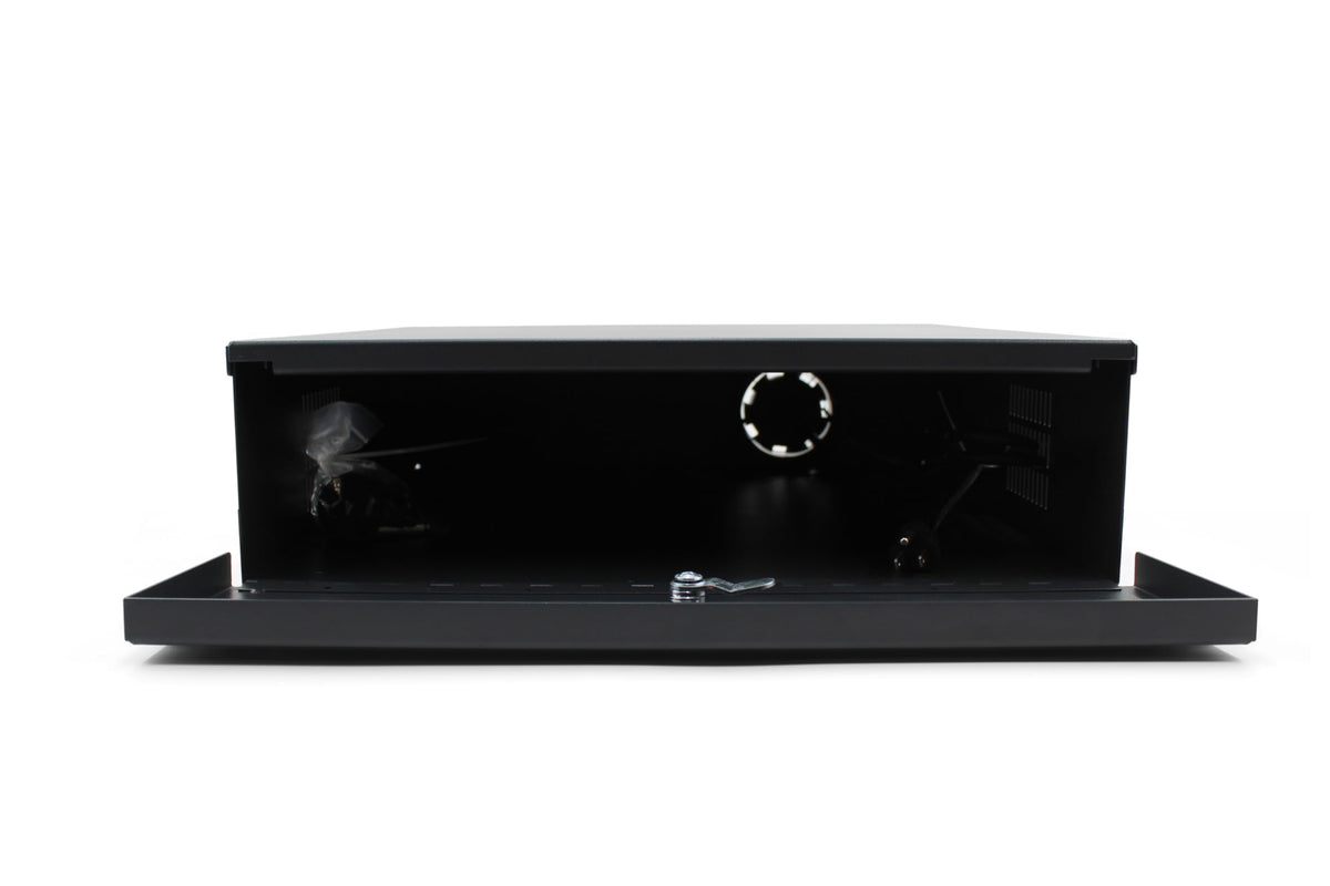 ARES VISION DVR Lock Box 18" x 18" x 5" – Heavy Duty 16 Gauge Steel Security Enclosure with Fan, Lock & Key, Cable Knockouts – Secure NVR, Router, AV Equipment for Home & Commercial Use