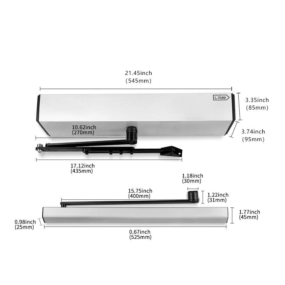 Olideauto Touchless Commercial Door Opener Automatic with 2pcs 304 Stainless Steel Touchless Hand Sensor