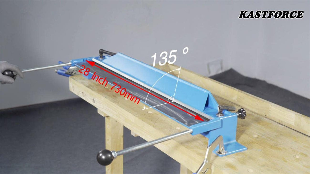 KASTFORCE KF5002 Steel Bending Brake Sheet Metal Bender Metal Folder 28 Inch (730mm) 18 Ga (1.2mm) Capacity