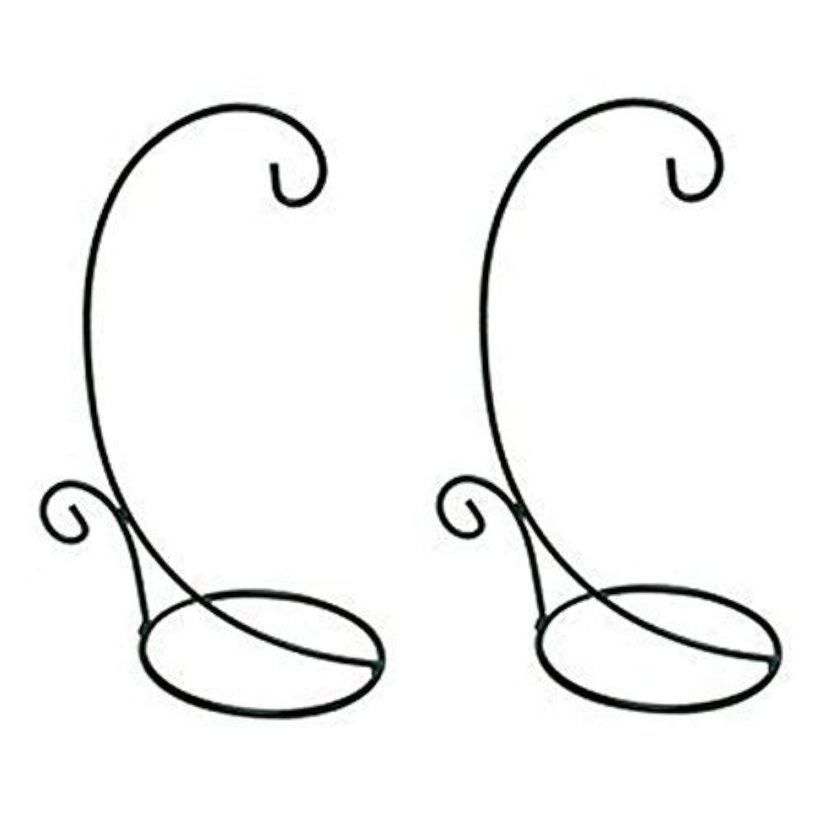 Morning View 2 Pack Ornament Display Stand for Hanging Glass Iron Hanging Stand Rack Holder for Hanging Glass Globe and Home Wedding Globe Air Plant Terrarium Witch Ball Christmas Ornament 11.5 Inch High (Black)