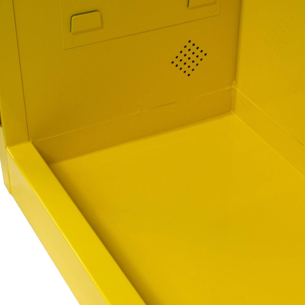 Jamco 45 Gallon Flammable Safety Cabinet, Steel Flammable Storage Cabinet with Lockable Manual Closing Doors, Non Forkliftable, 43" x 18" x 65", Yellow