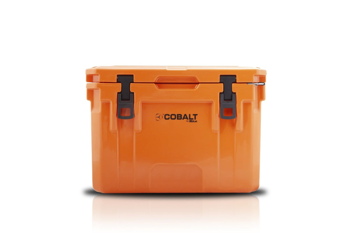 Cobalt 25 Quart Roto-Molded Super Ice Cooler | Large Ice Chest Holds Ice Up to 3 Days | (Hunter Orange)
