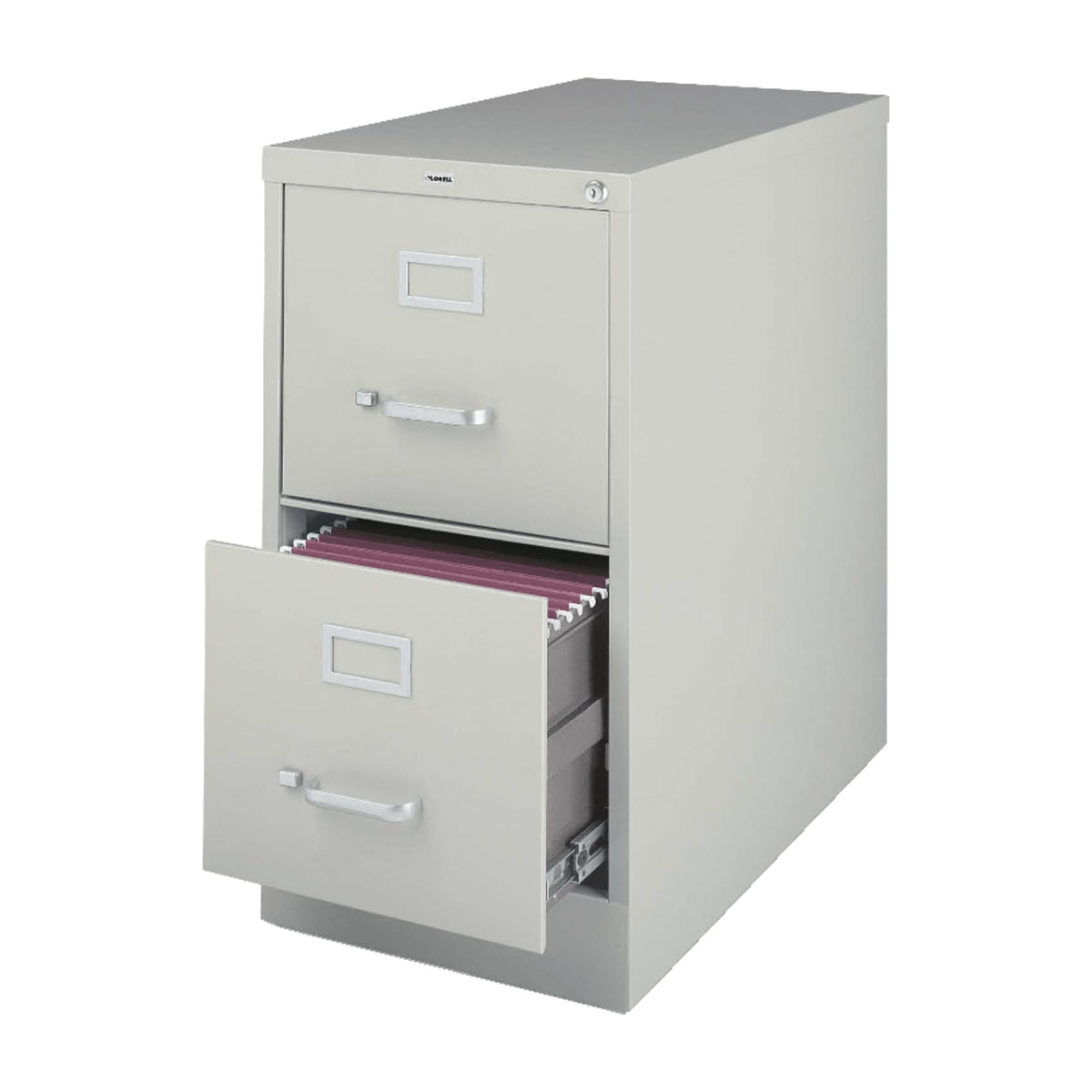 Lorell LLR42292 2-Drawer Vertical File, 15" x 22" x 28, Light Gray
