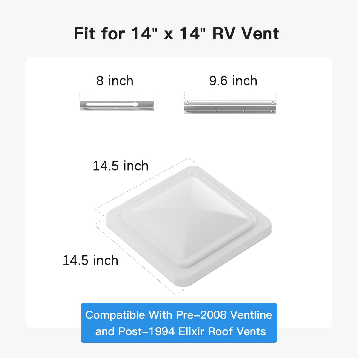 Safoner RV Clothes Drying Rack + Aluminum RV Vent Cover Replacement 14''x14''