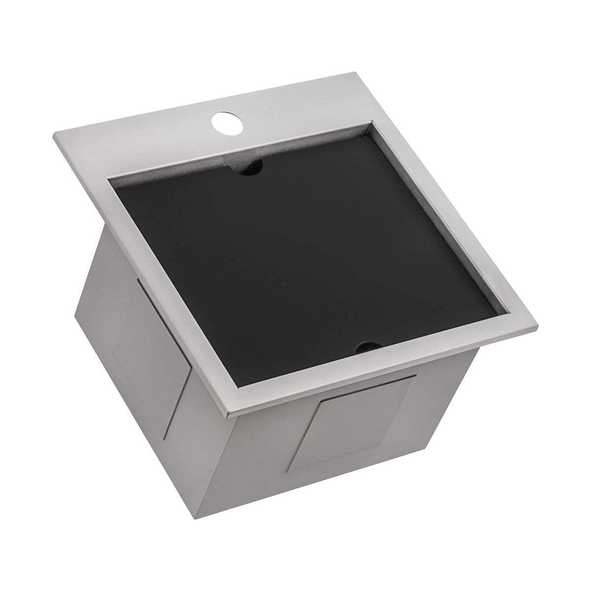 Ruvati Outdoor BBQ Workstation Sink 15 x 15 inch Topmount Marine Grade T316 Stainless Steel RV Boat Tiny Home - RVQ5215