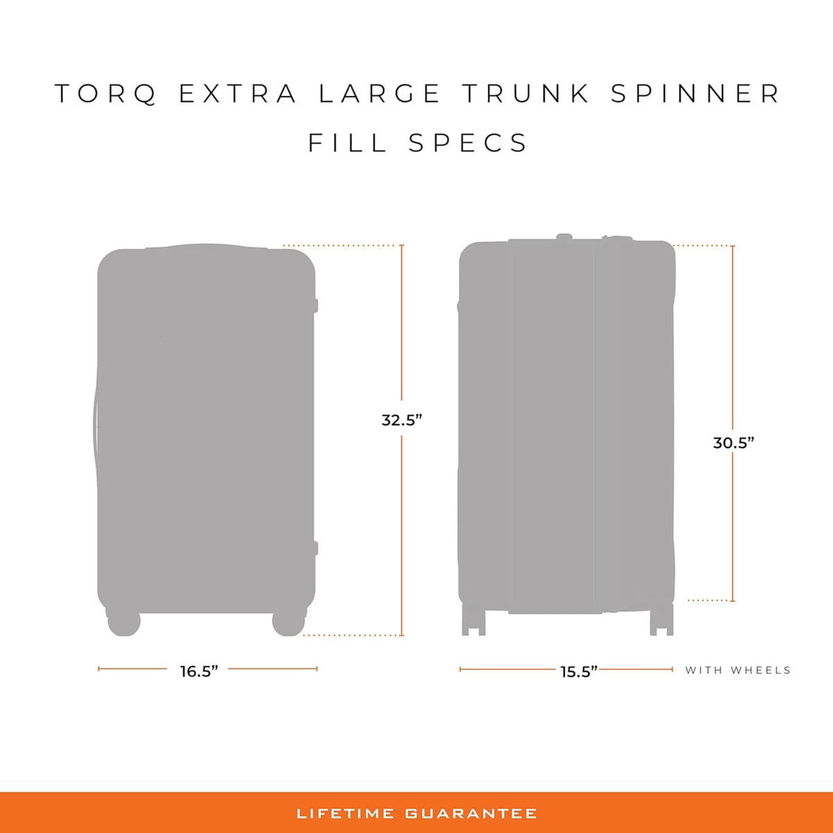 Briggs & Riley 32 Inch Extra Large Trunk Checked Luggage - Maximum Capacity Hard Shell Heavy Duty Travel Suitcase with 360-Degree Spinner Wheels - TSA Lock - Torq Collection - Ocean