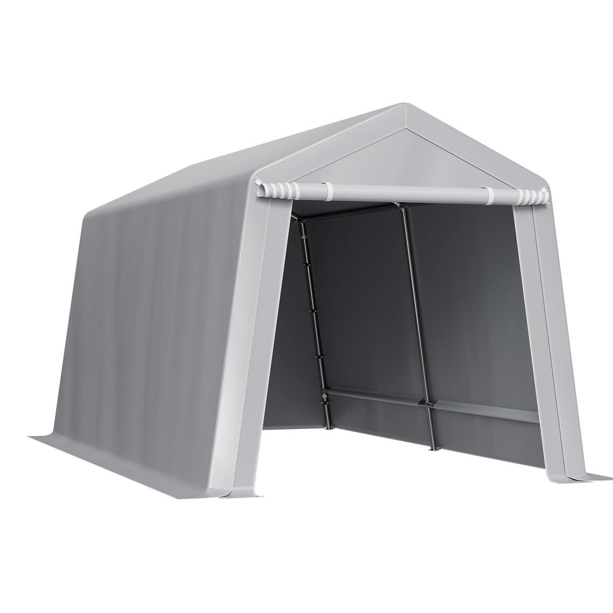 VEVOR Portable Outdoor Storage Shelter Shed, 8 x 14 x 7.6 ft Heavy Duty Instant Storage Tent Garage Sheds with Roll-up Zipper Door for Motorcycle, Bike, Garden Tools